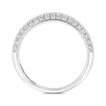 thumbnail image 3 of 18k White Gold 2.7mm Slight Court Comfort Women Half Eternity Diamond Wedding Band/Ring Brilliant Cut 0.40 Carat G - VS, 3 of 3