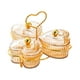 thumbnail image 5 of Bandejas divididas placas de bocadillos en forma de corazón bandejas decorativas de condimentos nueces para servir platos para disfrutar de frutas de Naranja 3 tazones, 5 of 8