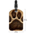 thumbnail image 6 of Square 2Pack PU Leather Animal Paw Prints Cruise Luggage Tag with Privacy Cover and Name ID Tag for Travel Handbags Backpacks Luggage Tags, 6 of 6