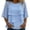 01# Blue, variant on Chiffon Button down Shirts for Women Loose Fit Layered Blouse Three-Layer Ruffled Dolman Sleeves Boho Flowy Top S-3XL