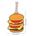 thumbnail image 2 of Unique Bargains 1 Pc Skinny Burger Luggage Tag for Travelling Orange Yellow, 2 of 5