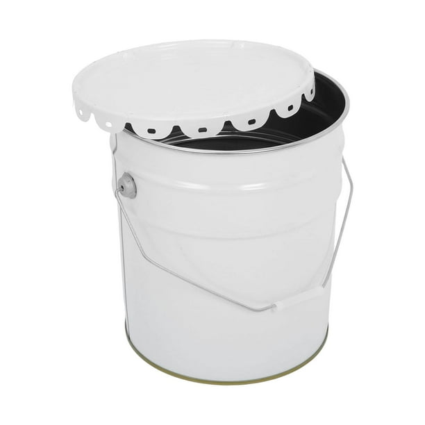 Lata de pintura de metal, cubo de pintura vacío con tapa, cubo utilitario versátil para recubrimientos 20 litros