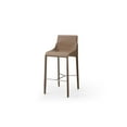 thumbnail image 3 of Whiteline Modern Living Emory Barstool, Fully Upholstered in Grey Faux Leather, Metal Foot Rest, 3 of 5