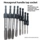 thumbnail image 4 of 8 Piezas de Adaptador Enchufe Matriz Macho Roscar 1/4 Pulgada, Herramienta Roscado Tapón Métrico Tornillo Máquina Vástago Hexagonal para Taladro Eléctrico -M16, 4 of 5