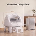 thumbnail image 6 of AS12 Self-Cleaning Automatic Cat Litter Box for Multiple Cats, Safety Protection, Liners & Front Step, White, 6 of 10