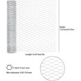 thumbnail image 3 of Gixusil Wire Mesh Fence for Chicken, 0.4 x 5m Metal Floral Chicken Fence for Crafts Poultry Garden, 0.6 inch Hexagonal Galvanized Hardware Cloth Netting for Chicken Coop Barrier Rabbit Cage,Silver, 3 of 6