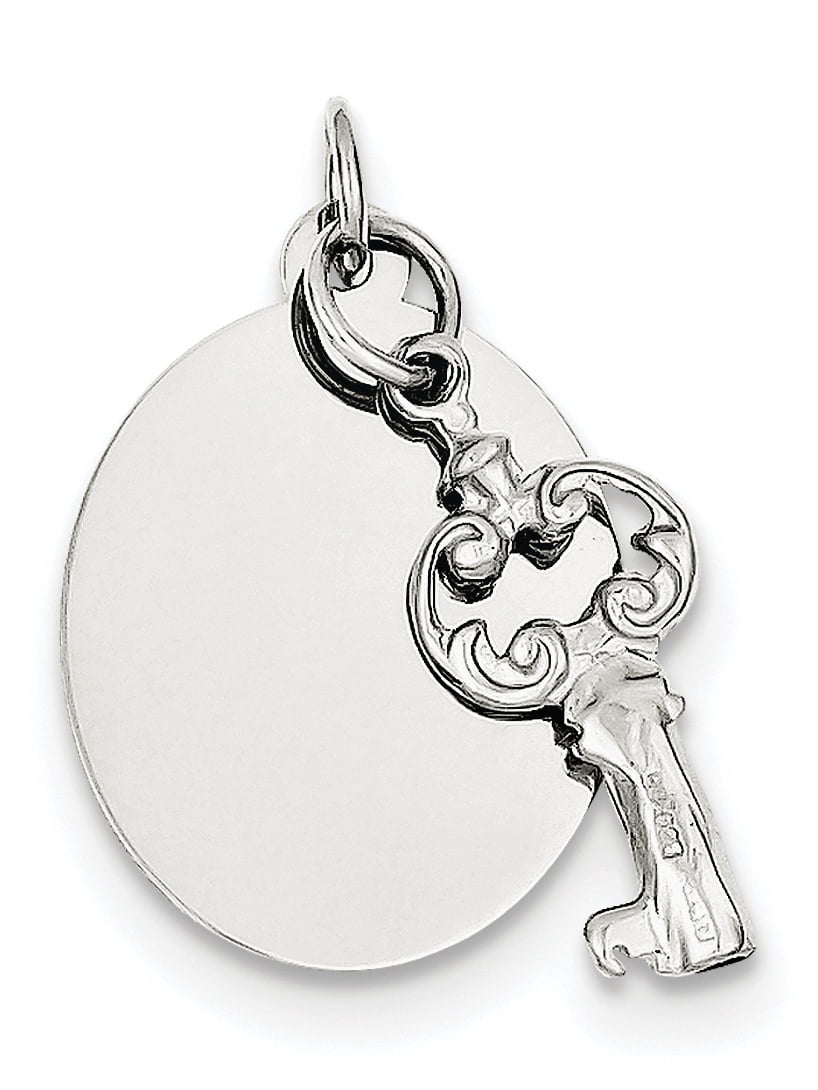 The Key Collection Sterling Silver key Charm