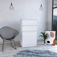 thumbnail image 2 of FM FURNITURE Commode Céleste en Bois d'Ingénierie pour Chambre, Blanc, 2 of 7