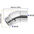 thumbnail image 3 of 135 Degree Shower Arm Elbow Adapter, Handhold Shower Head Elbow Adapter,Chrome, 3 of 7