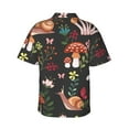 thumbnail image 4 of Xecao Mushroom With Snails print Hawaiian shirt - a stylish short-sleeve button-down for men, perfect for casual beach and tropical outings., 4 of 9