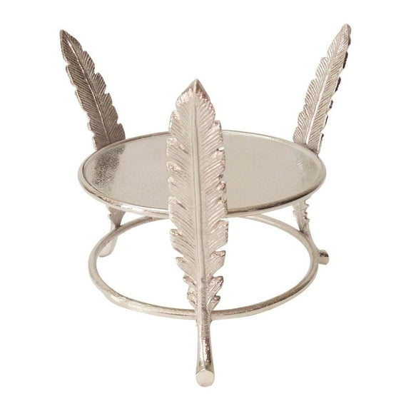 A&B Home Group Set of 2 Alvada 3-Leaf Pillar Candle Holder 7x7x7