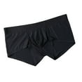 thumbnail image 2 of Lefu Mens Ice Silk Sheer Boxer Briefs Underwear Trunks Shorts Bulge Pouch Underpants, 2 of 9