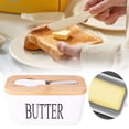 thumbnail image 2 of Butter Dish With Lid | Ceramic Butter Dish With | Large 600ml Capacity | Double Silicone Seal & Airtight Lid | Keeps Butter Fresher For Longer | All Types Of Butter, 2 of 5