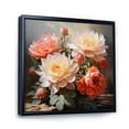 thumbnail image 2 of Designart "Coral Cactus love expression" Floral Floater Framed Canvas Wall Art, 2 of 7