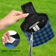 thumbnail image 4 of Haosy Dark Blue and Glack Gingham Golf Mallet Putter Cover Strong Magnetic Leather Golf Club Headcover Closure, 4 of 7