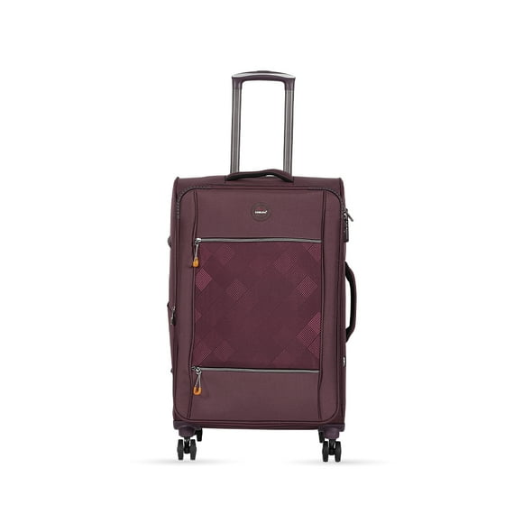 Emblem Duster 28 Inch Softside Spinner Luggage, 1200D Lightweight with 360 Degree Wheels, Expandable Trolley Bag, Wine