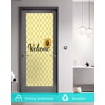 thumbnail image 5 of Window Privacy Film Yellow Sunflowers Stained Glass Window Film Decorative Sun Block Window Cover Spring Flower Retro Plaid Window Clings Static Adhesive Sticker for Bathroom 35.4"x78.7", 5 of 7