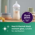 thumbnail image 4 of Philips Avent Natural Newborn Glass Gift Set, Baby Bottles with Natural Response Nipples, 3X 4oz (Slow Flow, Flow 2) and 2X 8oz (Medium Flow, Flow 3), 2X Silicone Sleeves, SCD858/01, 4 of 12
