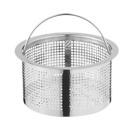 

Mesh Basket Kitchen Sink Drain Strainer Stainless Steel Large Basket Food Catcher Fast Flow and Effective Full Mesh Basket