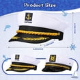 thumbnail image 2 of Gorra de capitán de barco SATINIOR, color azul marino, para adulto, 2 of 7