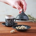 thumbnail image 4 of Crystalia 4.25 Inch Round Traditional Oriental Metal Decorative Bowls, Set of 2, 4 of 6