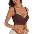 thumbnail image 5 of SNOWSONG , Women's Brown Shape & Support Wirefree Bra Lightly Lined Underwire T-Shirt Bra, Sizes 34A to 50H, 1PC Bra, 5 of 9
