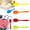 Red,Yellow,Green,Orange, variant on YAZHPA 1 Piece Silicone Mixing Spoon Heat Resistant Basting Utensil Non-stick Spoon 7.8" Multicolored Spoon for Mixing, Baking, Serving, Stirring and Scraping (Green)
