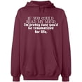 thumbnail image 2 of OXI Hoodie Sweatshirt - If You Could Read My Mind, Basic Casual Hoodie for Men's and Women Fleece Hoodie Long Sleeve - Maroon X-Large, 2 of 3