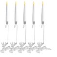 thumbnail image 1 of 6 Velas Led Para Árbol De Navidad Con Gancho De Cristal Transparente Velas Led Cortas Con Temporizador Remoto Candelabros Sin Llama Con Luz Cálida Parpadeante Que Funcionan Con Pilas Para Las Fies, 1 of 3