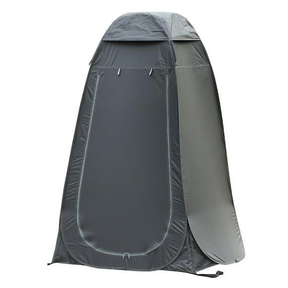 Outsunny Pop Up Shower Tent, Outdoor Privacy Changing Dressing Room, Black