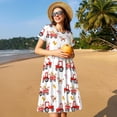 thumbnail image 4 of Rateoe Tractor With Farm Animals Pattern Women’s Short Sleeve Dress – Casual Elegant Summer A-Line Dress for Everyday Wear, 4 of 6