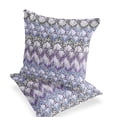 thumbnail image 4 of Set of Two 16" X 16" Gray and Purple Geometric Indoor Outdoor Throw Pillow, 4 of 6