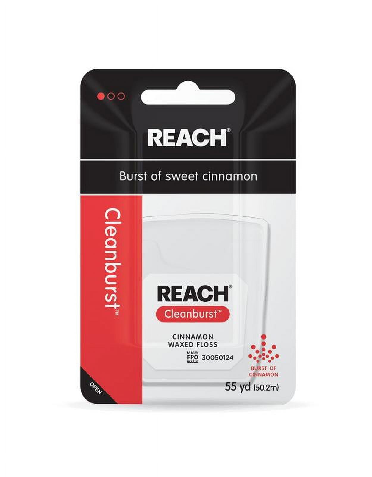 Reach Cleanburst Waxed Cinnamon Dental Floss for Teeth, 55 yds