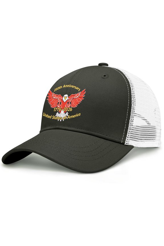 250 Anniversary USA Hat Adjustable United States 250th Anniversary 250 America CapBaseball Cap Hat with Eagle Design 1776-2026 for Men Women Patriotic Independence Day Gift Black
