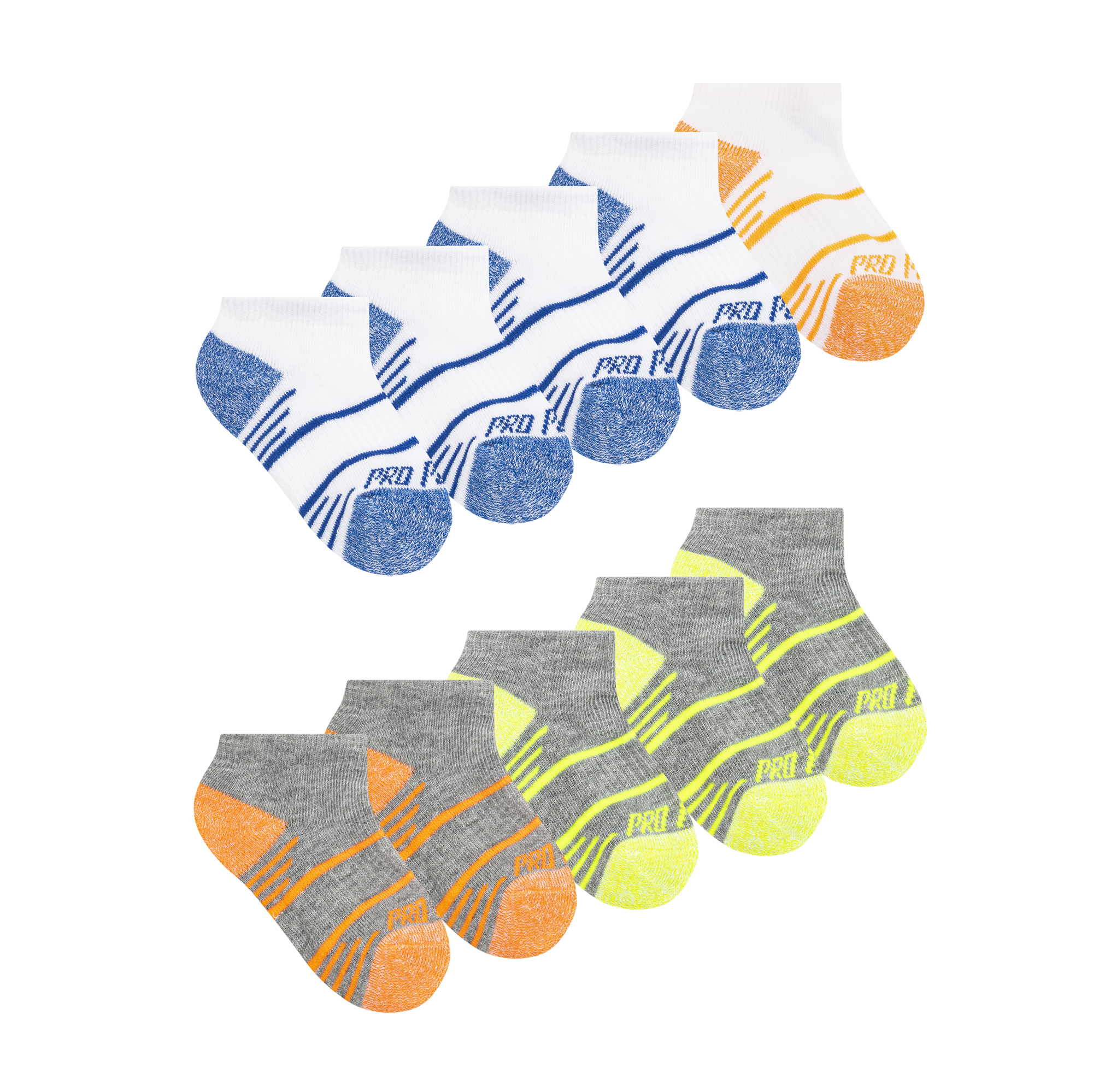 PROPLAYLEG Boys Cushioned Athletic Socks (S-M), (10-Pack)