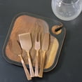 thumbnail image 4 of Wild Eye Set of 4 Rose Gold Stainless Steel Modern Style Cheese Knives 5.25", 4 of 5