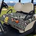 thumbnail image 2 of COEQINE Golf Cart Seat Covers/Seat Towel Fit for EZGO Yamaha Club Car, Lightweight Seat Cushions Accessories Compact Bag-Style Folding, 51.2x30.3 Inch, American Tribal Camo Zebra Print, 2 of 8