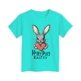 thumbnail image 2 of Yxbdin Easter Shirts for Kids Happy Easter Day Cute Bunny Printed Shirt Short Sleeve Festival Outfits Spring Break Tops Comfy Sports T Shirts Sky Blue 120, 2 of 6