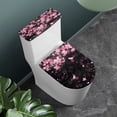 thumbnail image 3 of HELLHERO Cherry Blossoms Toilet Lid Cover of 2 Pcs Set Universal Toilet Seat Protector Easy to Clean Bathroom Supplies, 3 of 8