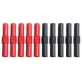 thumbnail image 1 of 10Pcs 4mm Extended Red Black Banana Adapter Female To Female Adapter Pair, 1 of 8