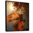 thumbnail image 2 of Designart "Sunset'S Tropical Palm Tree Leaves" Palms & Palm Trees Floater Framed Wall Decor, 2 of 5