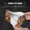 thumbnail image 5 of Lsque Vibrant Picnic Food Spread Printed Long Tissue Box Cover Holder, Facial Paper Organizer Dispenser,Triangle with Bottom Belt, PVC Leather Decorative Organizer, 5 of 9