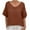 Brown, variant on Admvng Tops for Women Round Neck Casual Short Sleeved Solid Color T-shirt S-2XL