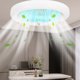 thumbnail image 5 of E27 Ceiling Fan With Lights Enclosed Low Fan Light Ceiling Light With Fan Hidden Electric Fan Delier Gimbal White Light Deals Of The Day Clearance, 5 of 8