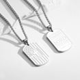 thumbnail image 5 of APSVO Silver Dog Tag Cross Necklaces for Men Boys American Flag Pendant Chain Catholic Christian Religious Birthday Valentines Day Jewelry Gifts Teen Him Dad Boyfriend Male Son Adults Kids Age Ideas, 5 of 7