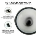 thumbnail image 4 of Ovente Electric Double Wall Insulated Non Stick Milk Frother and Steamer Hot & Cold 5 Ounce 10 Ounce Heated Capacity Warmer Whisker for Latte Cappuccino Espresso Coffee Hot Chocolate Chrome FR4810CH, 4 of 8