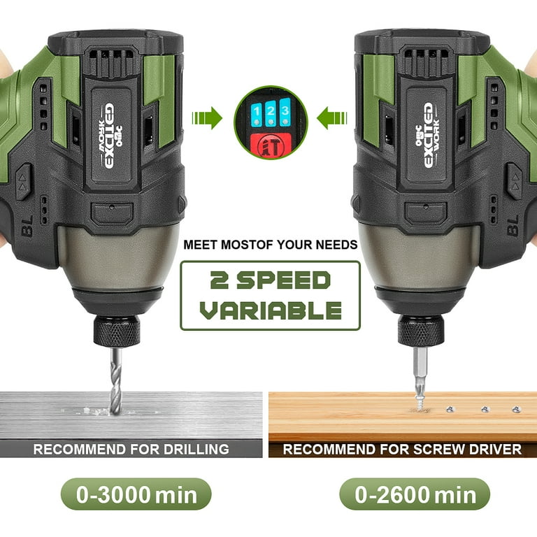 17V Impact Driver Kit, Electric Drill and Wrench In One, Equipped