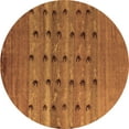 thumbnail image 1 of Ahgly Company Machine Washable Indoor Round Abstract Brown Modern Area Rugs, 5' Round, 1 of 4