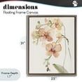 thumbnail image 4 of Stupell Industries Transitional Peach Orchid in Bloom Brown Floating Frame Canvas Art, 25 x 31, by Victoria Barnes, 4 of 8
