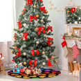 thumbnail image 2 of FMSHPON Rainbow Hearts Xmas Christmas Tree Skirt Stand Mat for Holiday Party Decoration Indoor Outdoor 36 inches, 2 of 6